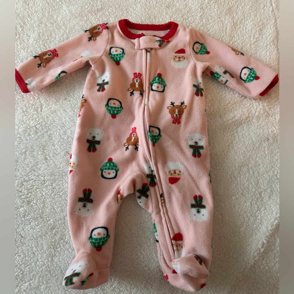 Christmas fuzzy pajamas